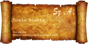 Szele Aletta névjegykártya